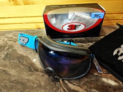 JUNIORSKÉ LYŽIARSKE OKULIARE 3F VISON PURE 2 BLACK-NEON BLUE